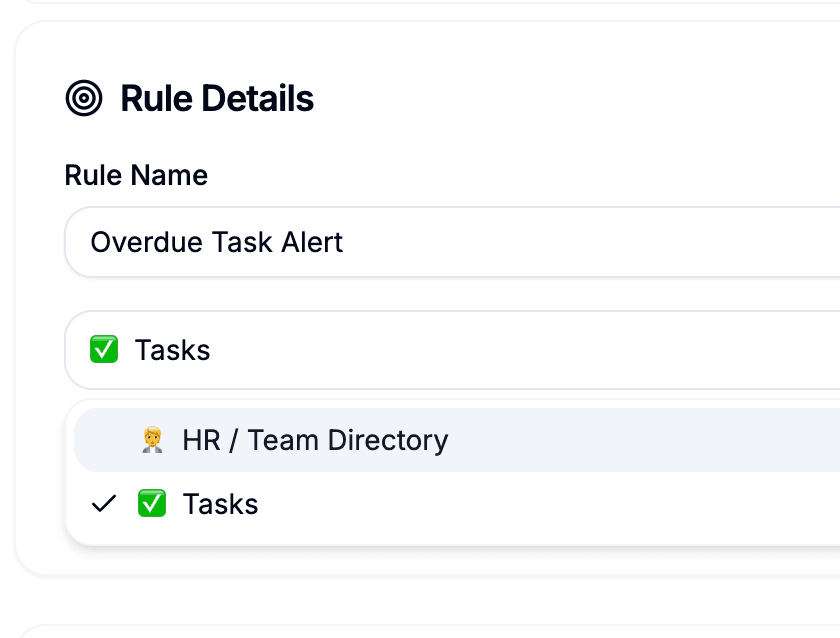 Notion databases list